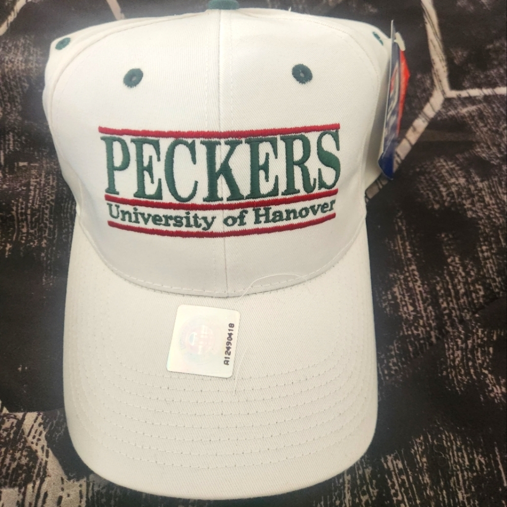 Vintage University of Hanover Peckers The Game Hat Snapback Cap White New Men